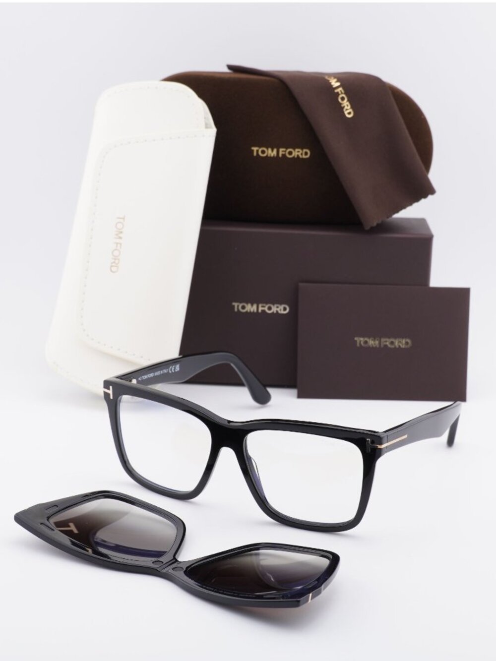 Tom Ford FT6069-B 001 Square Eyeglasses 54mm - Black